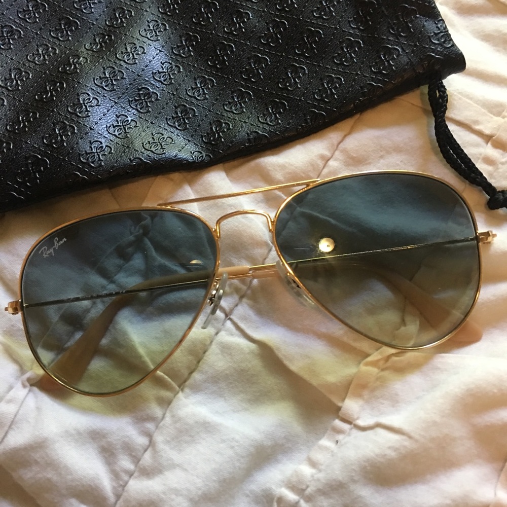 RAY BAN BLUE GRADIENT AVIATORS